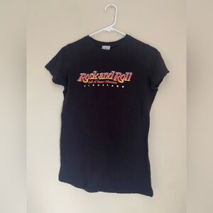 Rock and Roll Hall of Fame Women’s Black T-Shirt